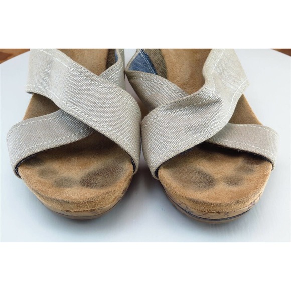 Dr. Scholl's Sz 8.5 M Brown Slide Fabric Women Sandals - Picture 2 of 8